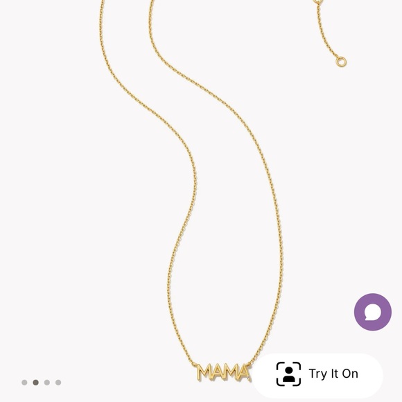 Brand New - Mama 18k Gold Vermeil Sparkle Pendant Necklace in White Topaz - Picture 3 of 5